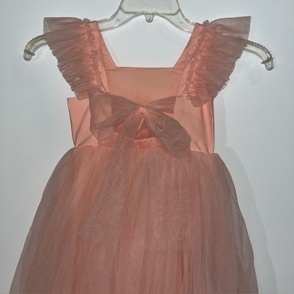 Girl’s Pink Ruffled Tulle Party Dress Size 5/6 Y, 120 cm - Picture 8 of 13